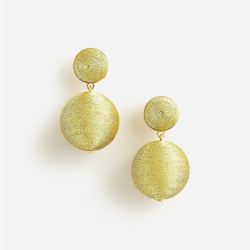 J.Crew Thready Swirl Earrings - Modern Gold Geometric Earrings